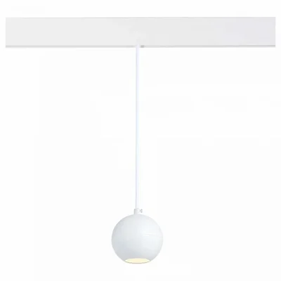 Магнитный трековый светильник подвесной белый LED 1*12W 3000K 750Lm Ra>80 36° IP20 D100xH92 48V