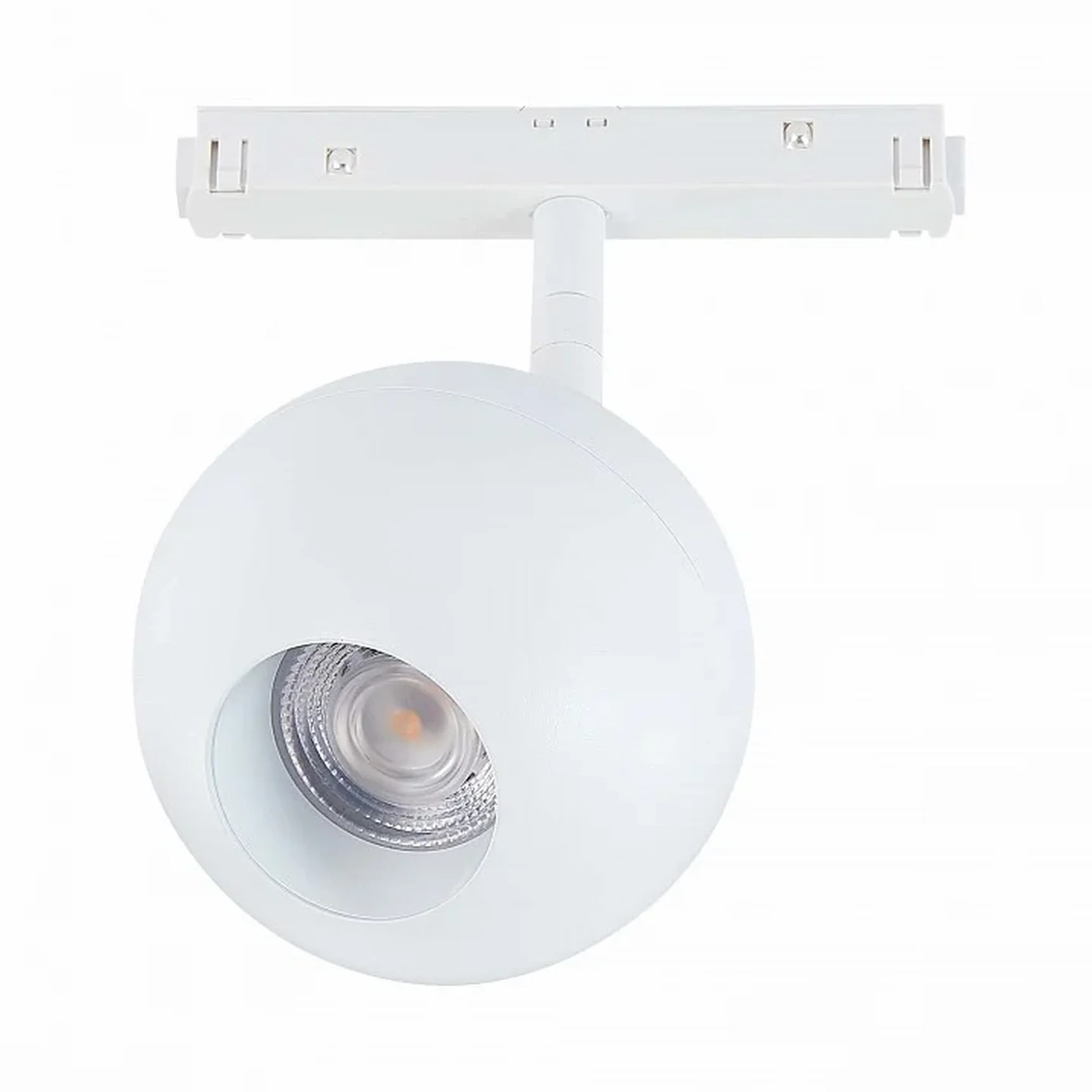 Магнитный трековый светильник белый LED 1*12W 3000K 680Lm Ra>80 36° IP20 L120xW100xH195 48V