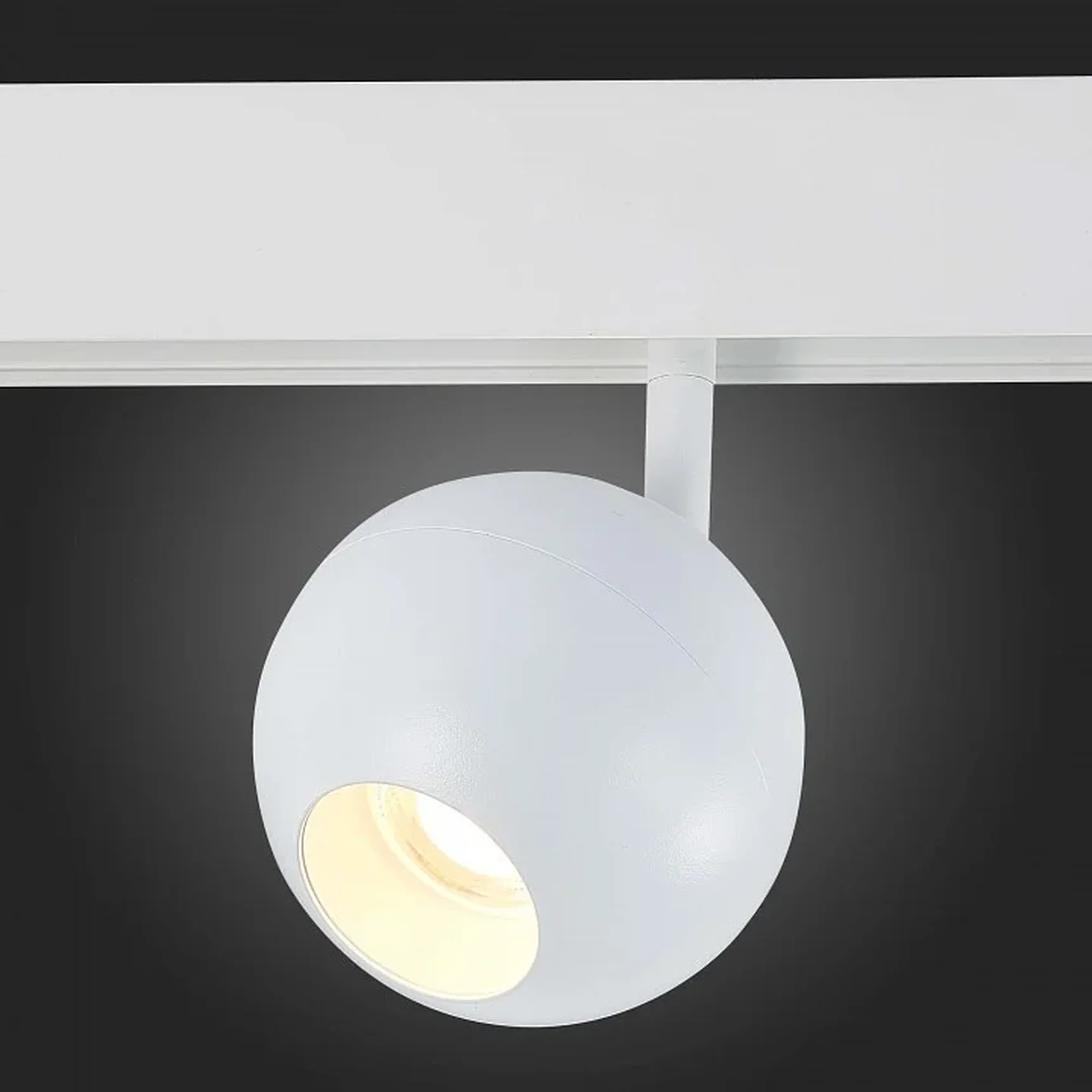 Магнитный трековый светильник белый LED 1*12W 3000K 680Lm Ra>80 36° IP20 L120xW100xH195 48V