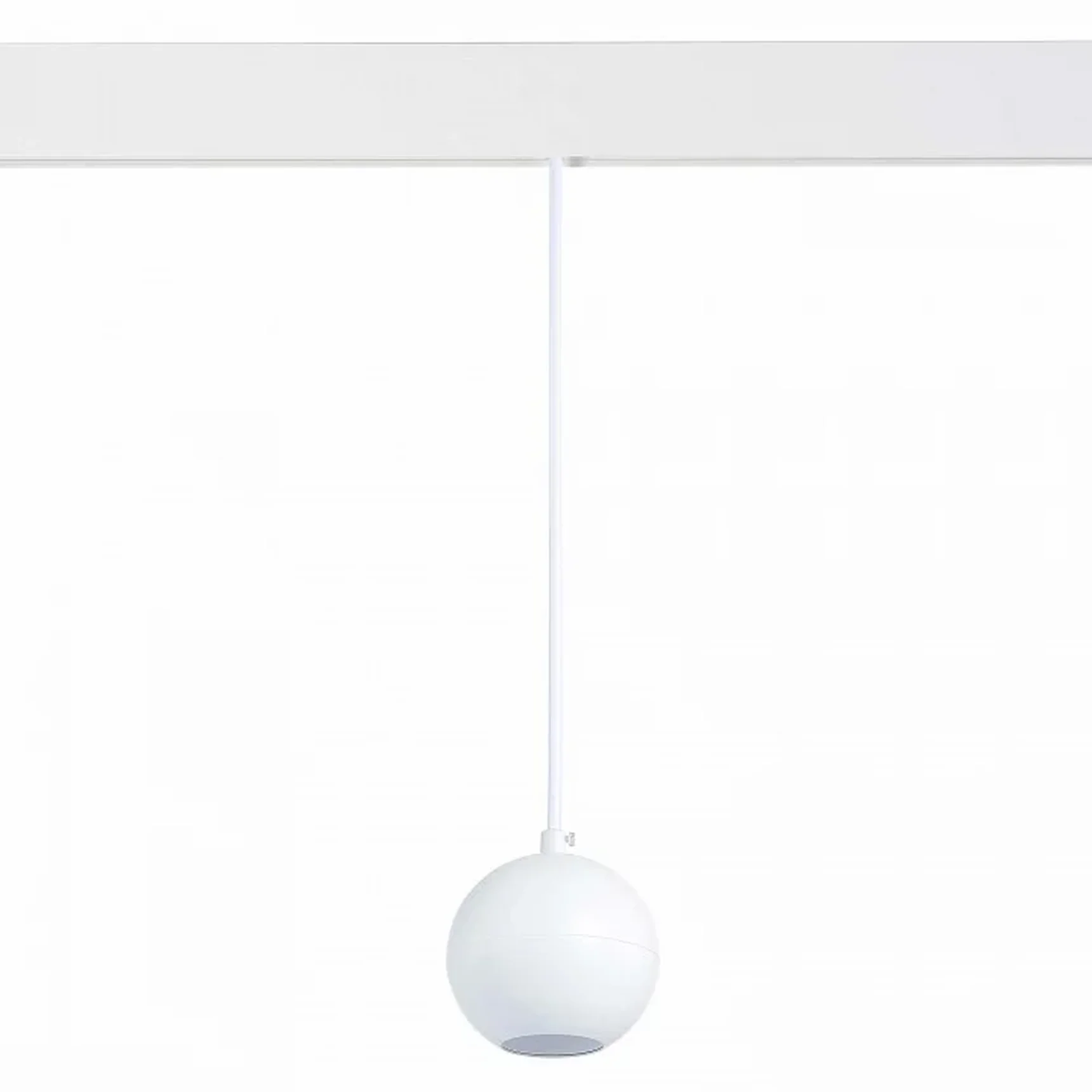 Магнитный трековый светильник подвесной белый LED 1*12W 4000K 750Lm Ra>80 36° IP20 D100xH92 48V