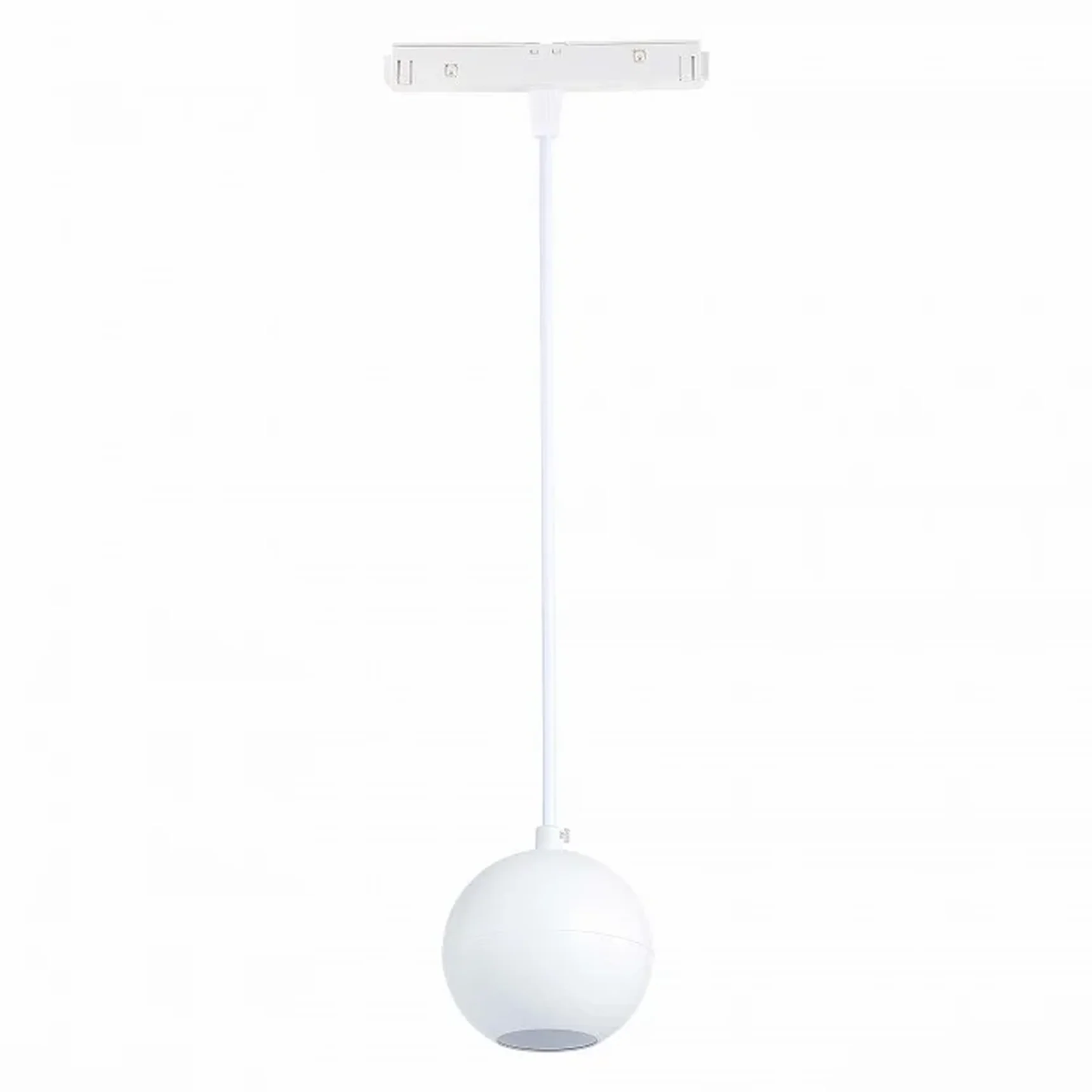 Магнитный трековый светильник подвесной белый LED 1*12W 4000K 750Lm Ra>80 36° IP20 D100xH92 48V