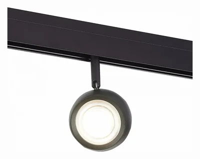 Магнитный трековый светильник Черный LED 1*10W 3000K 470Lm Ra>80 IP20 L120xW50xH176 48V