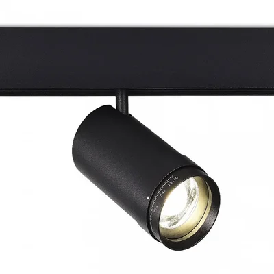 Магнитный трековый светильник ZOOM Черный LED 1*20W 4000K Lm Ra90 10-55° IP20 D60xH170 48V