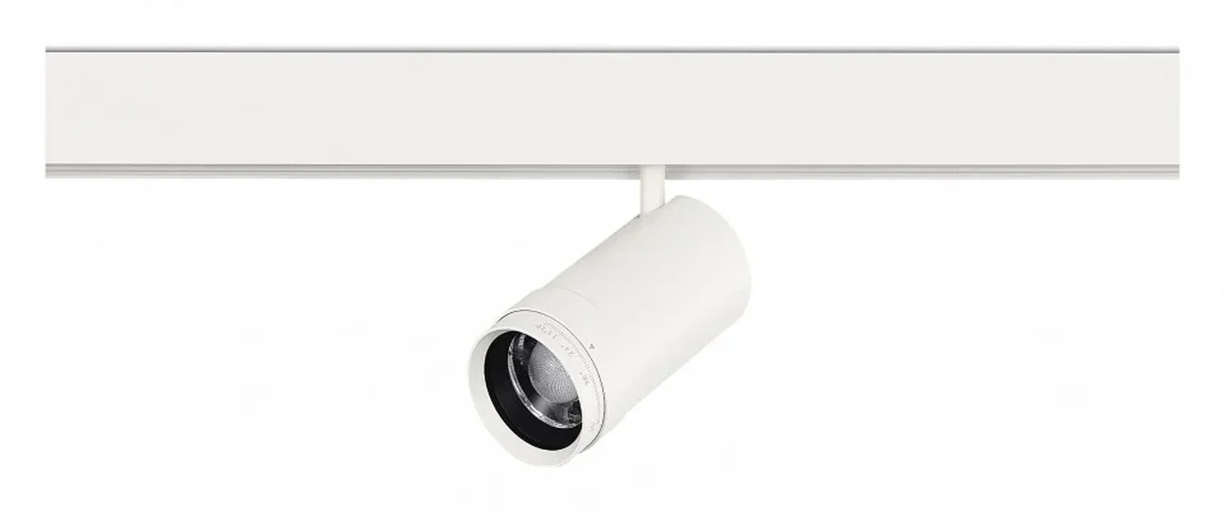 Магнитный трековый светильник ZOOM Белый LED 1*20W 3000K Lm Ra90 10-55° IP20 D60xH170 48V