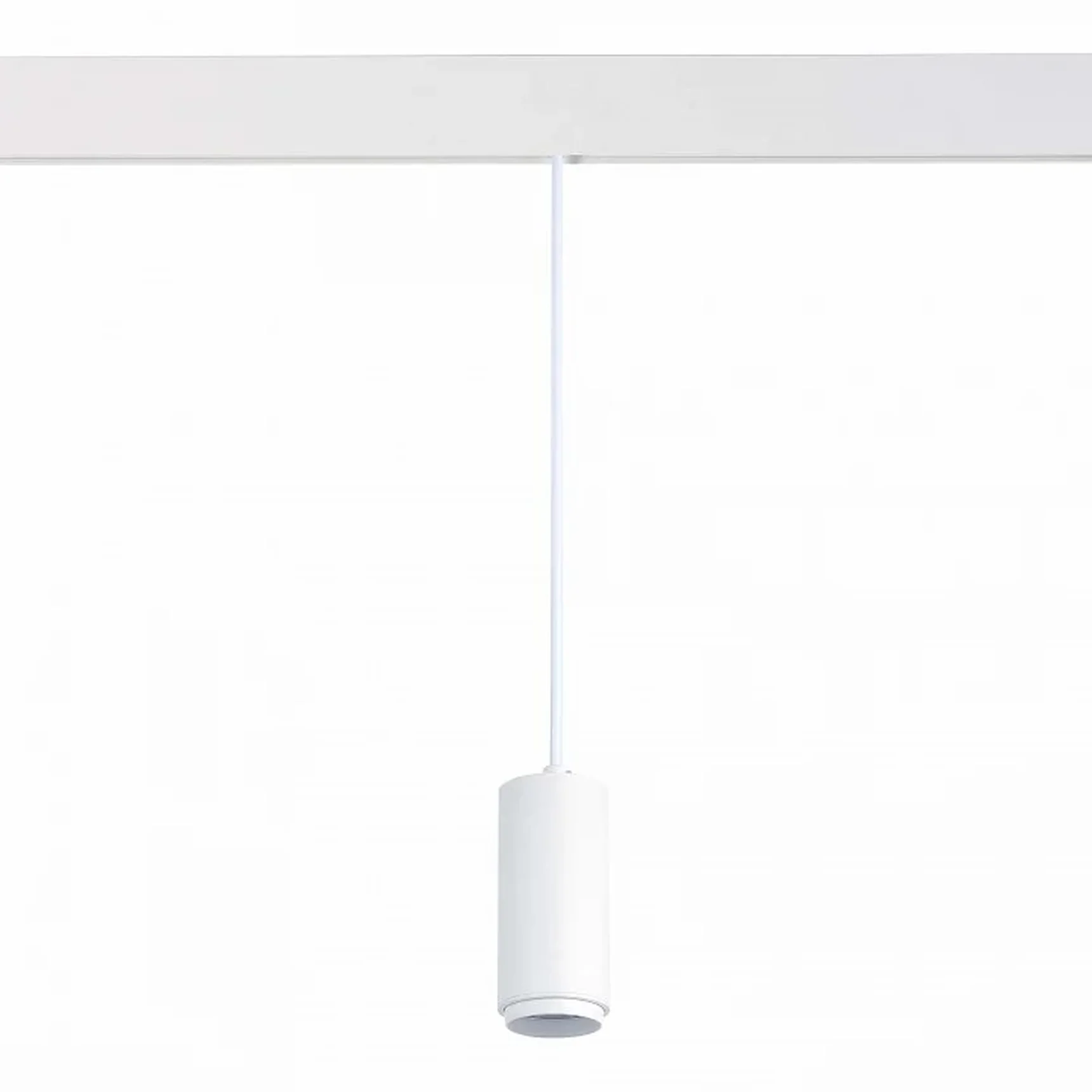 Магнитный трековый светильник подвесной ZOOM белый LED 1*6W 4000K 667Lm Ra>80 10-60° IP20 D60xH120