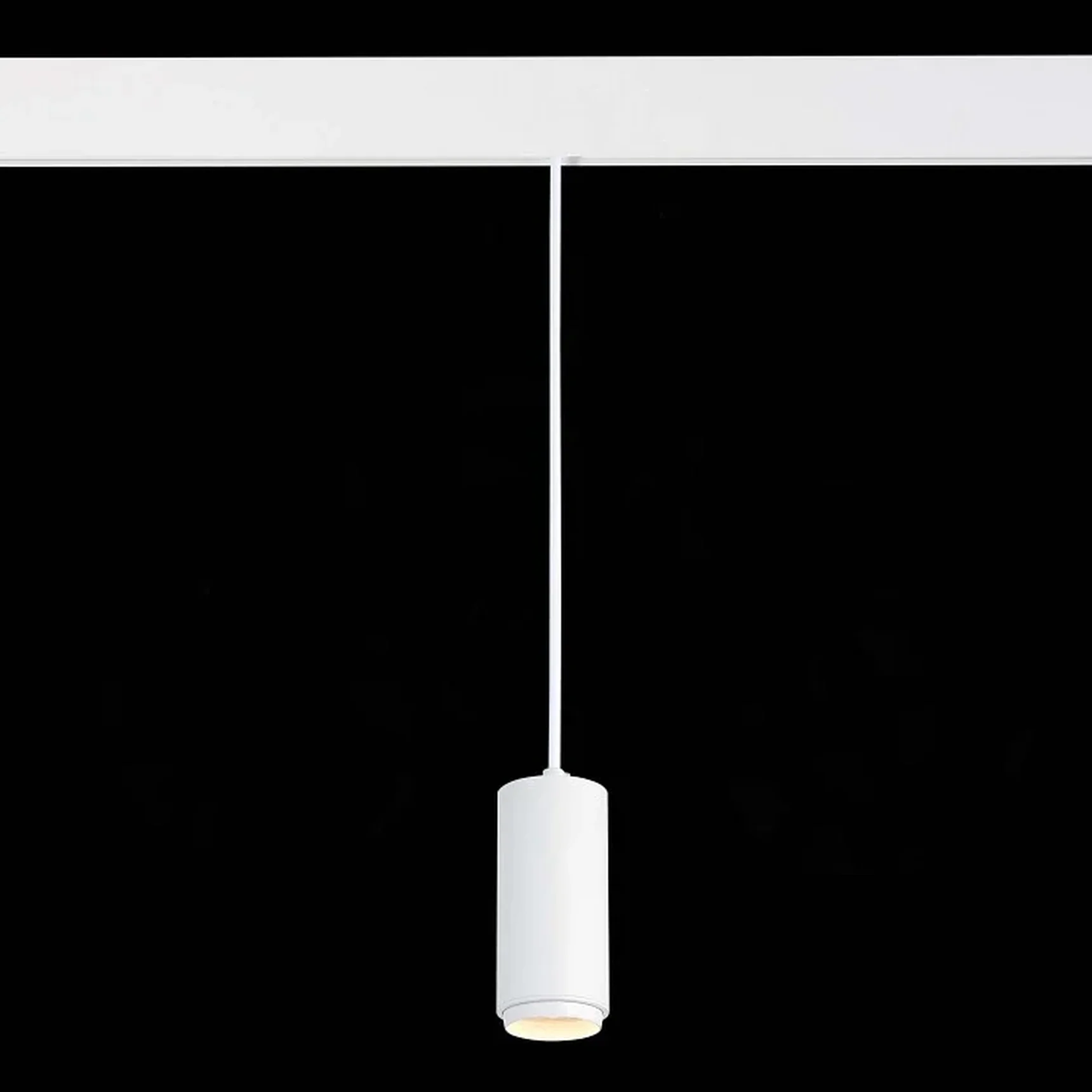 Магнитный трековый светильник подвесной ZOOM белый LED 1*6W 4000K 667Lm Ra>80 10-60° IP20 D60xH120