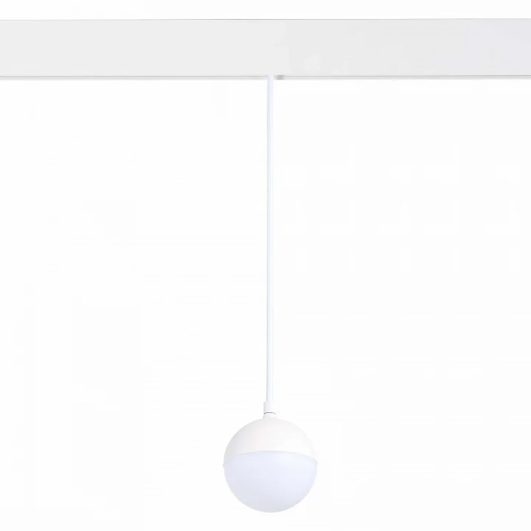 Магнитный трековый светильник подвесной белый LED 1*7W 3000K 520Lm Ra>80 120° IP20 D90xH90 48V