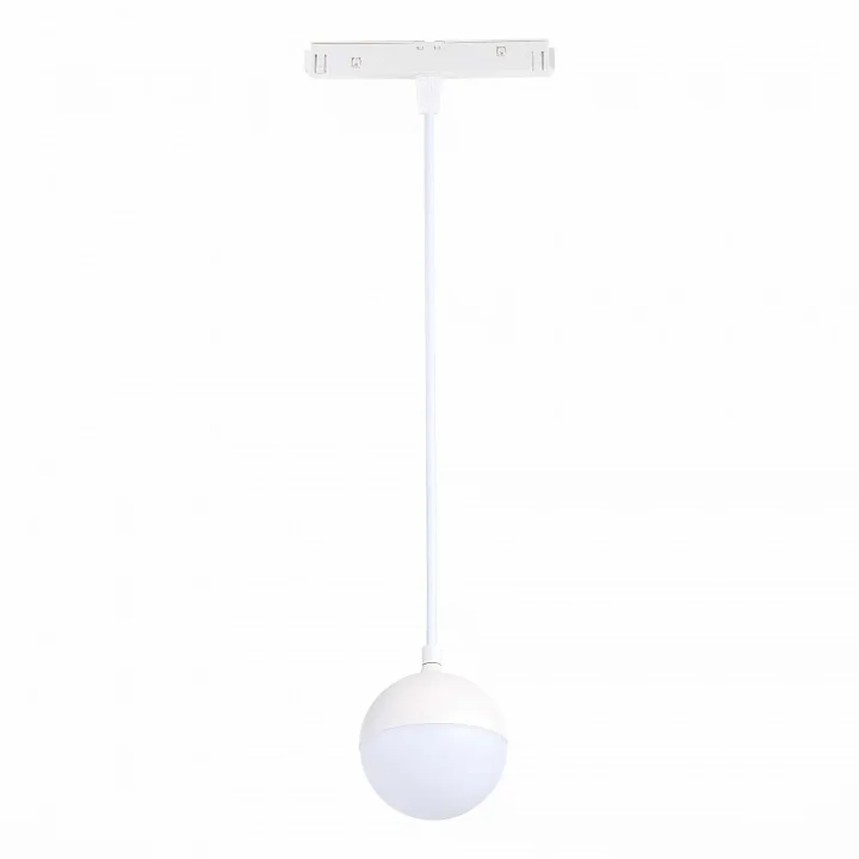 Магнитный трековый светильник подвесной белый LED 1*7W 3000K 520Lm Ra>80 120° IP20 D90xH90 48V