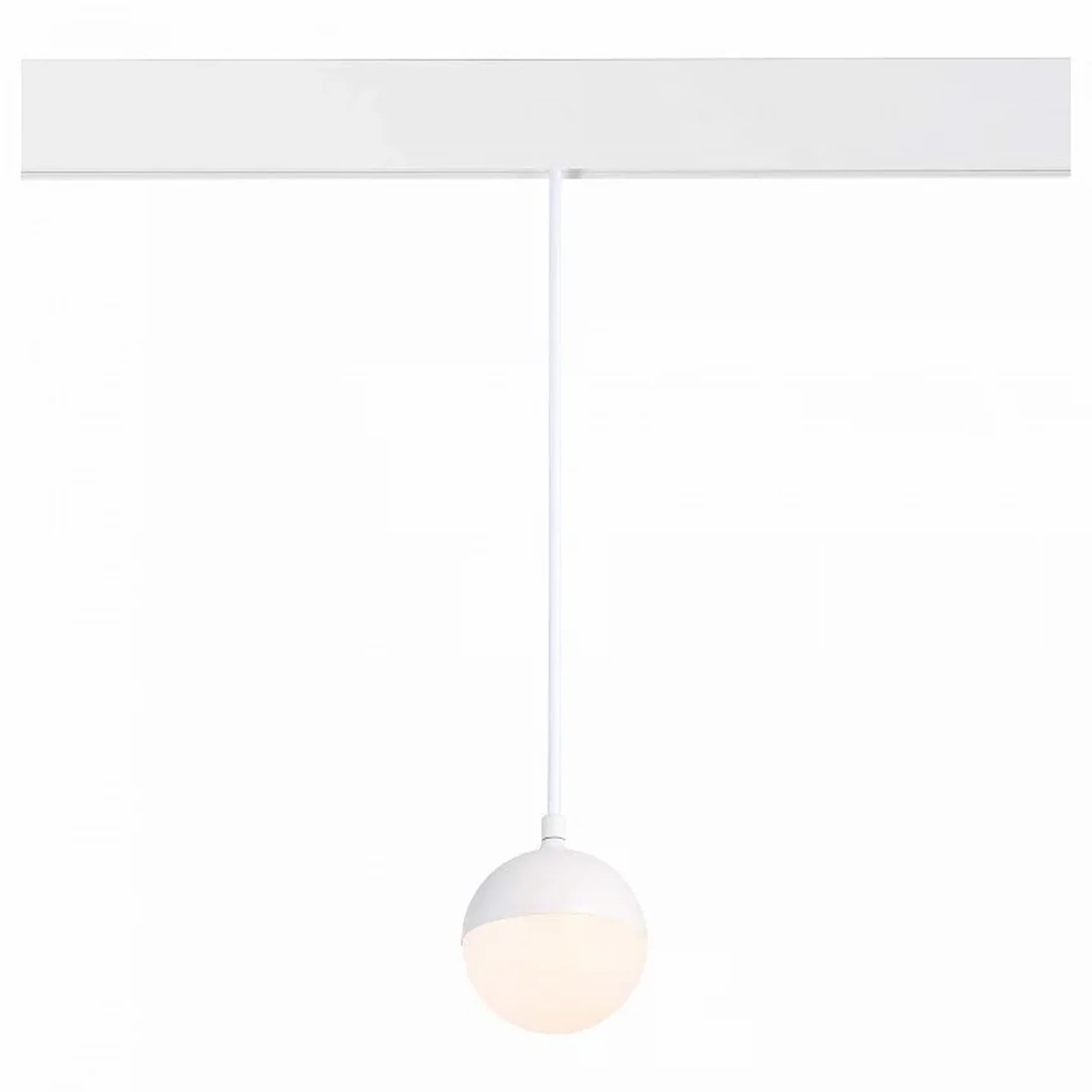 Магнитный трековый светильник подвесной белый LED 1*7W 3000K 520Lm Ra>80 120° IP20 D90xH90 48V