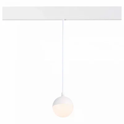 Магнитный трековый светильник подвесной белый LED 1*7W 3000K 520Lm Ra>80 120° IP20 D90xH90 48V