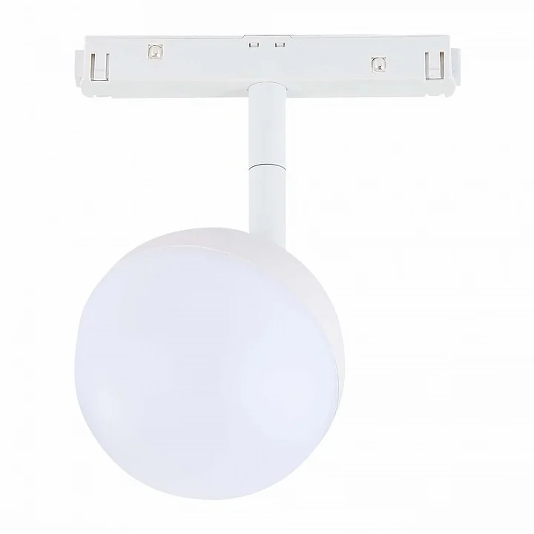 Магнитный трековый светильник белый LED 1*7W 3000K 520Lm Ra>80 120° IP20 L120xW90xH192 48V