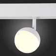 Магнитный трековый светильник белый LED 1*7W 3000K 520Lm Ra>80 120° IP20 L120xW90xH192 48V