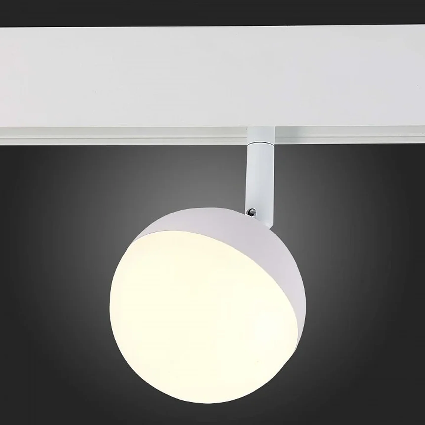 Магнитный трековый светильник белый LED 1*7W 3000K 520Lm Ra>80 120° IP20 L120xW90xH192 48V