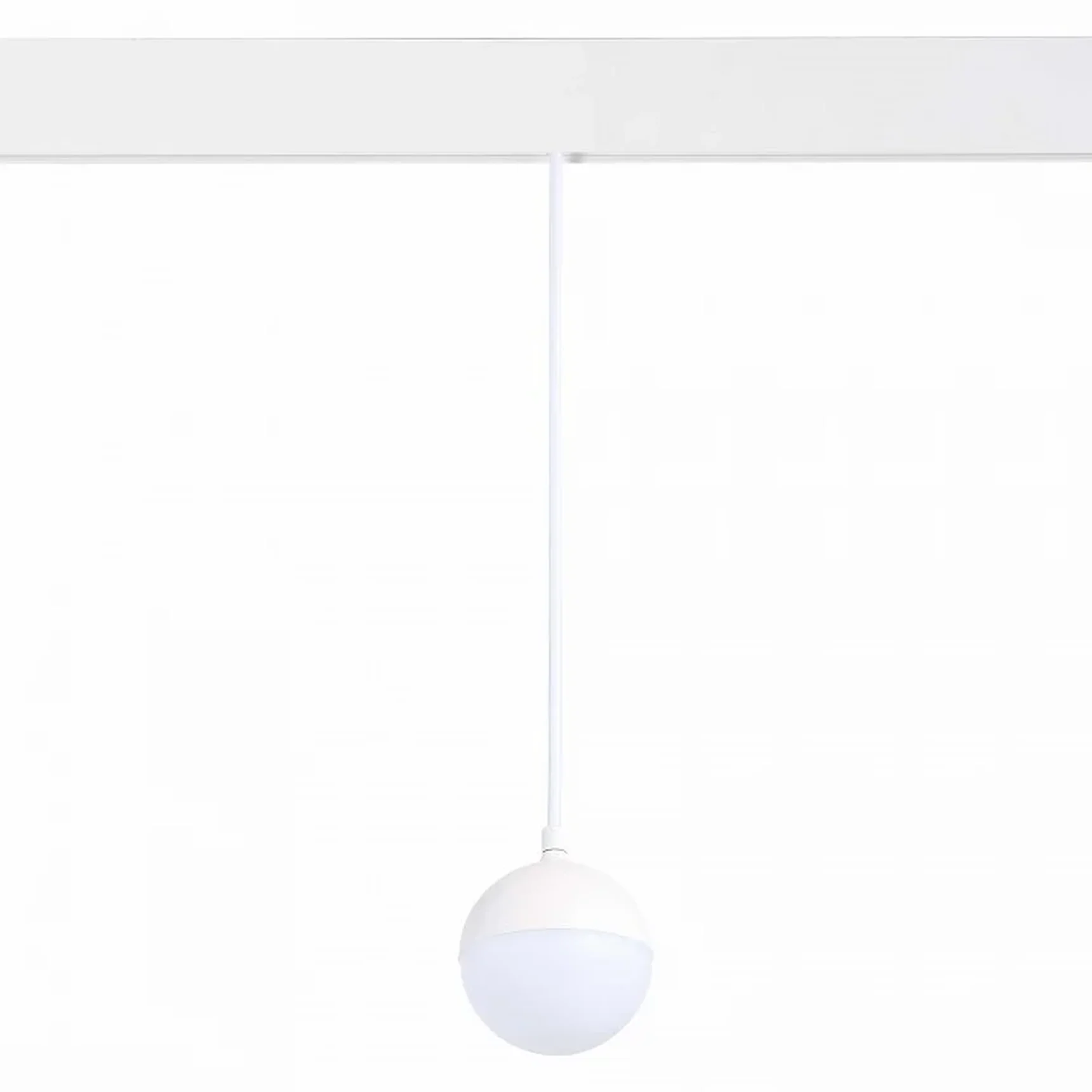 Магнитный трековый светильник подвесной белый LED 1*7W 4000K 520Lm Ra>80 120° IP20 D90xH90 48V