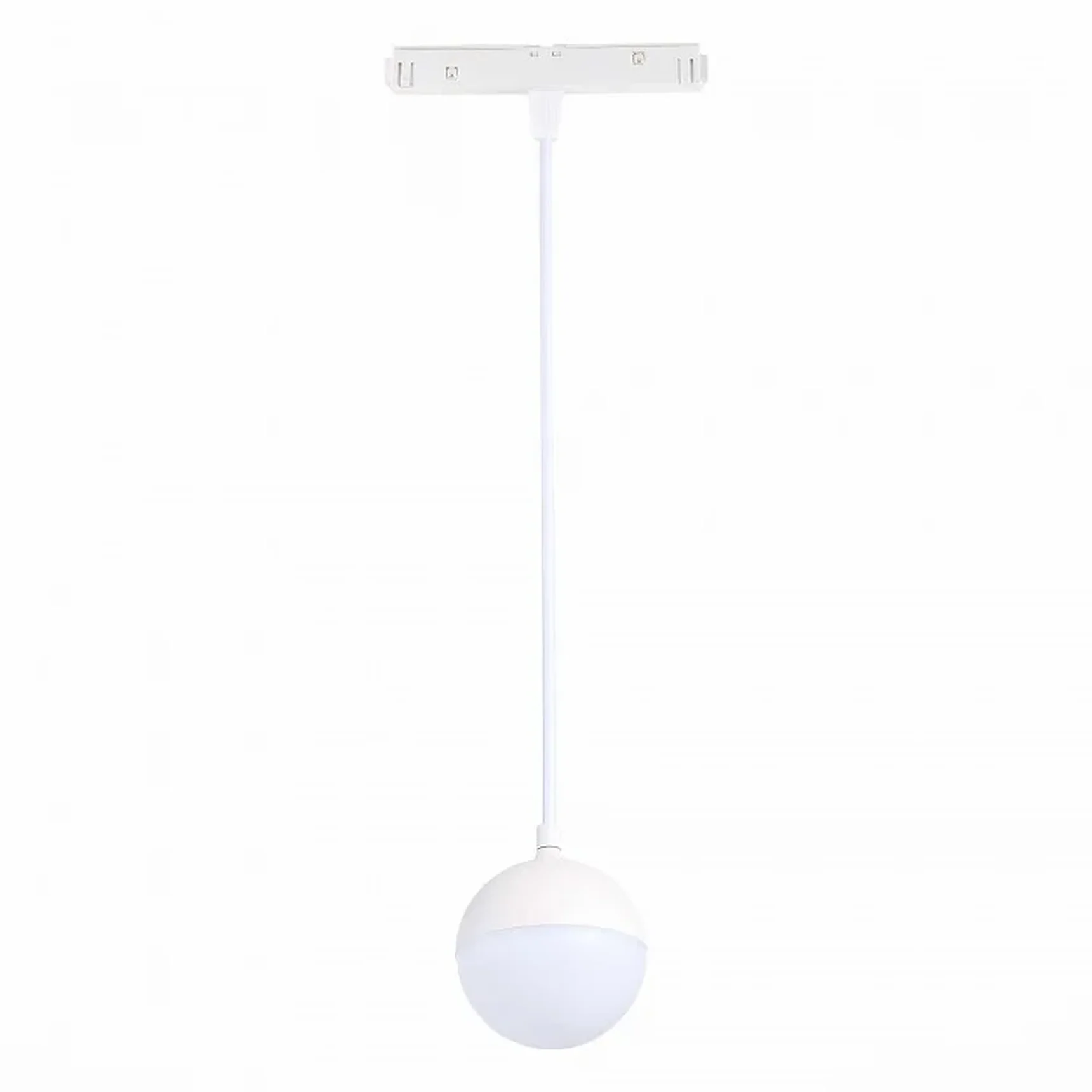 Магнитный трековый светильник подвесной белый LED 1*7W 4000K 520Lm Ra>80 120° IP20 D90xH90 48V