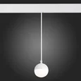 Магнитный трековый светильник подвесной белый LED 1*7W 4000K 520Lm Ra>80 120° IP20 D90xH90 48V
