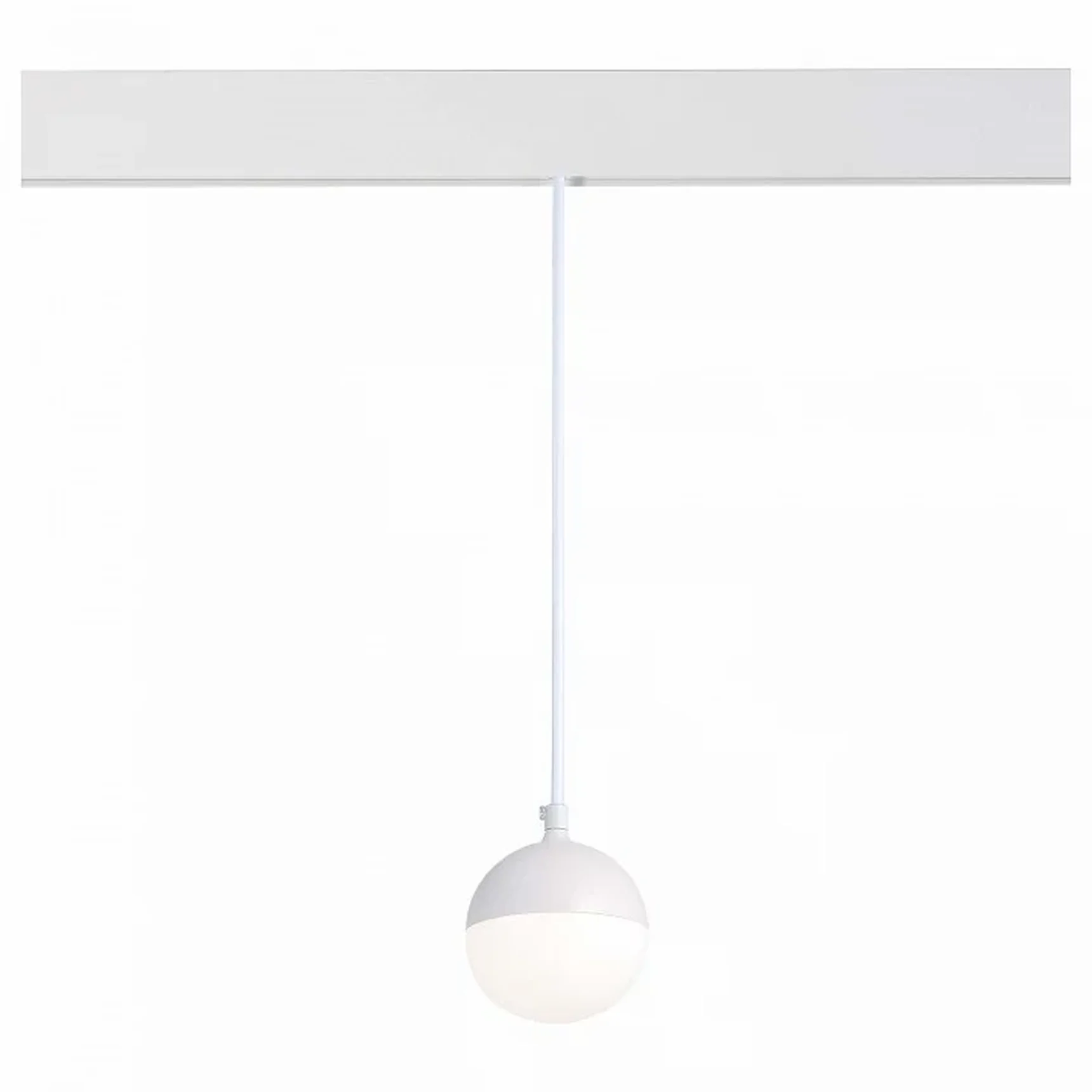 Магнитный трековый светильник подвесной белый LED 1*7W 4000K 520Lm Ra>80 120° IP20 D90xH90 48V