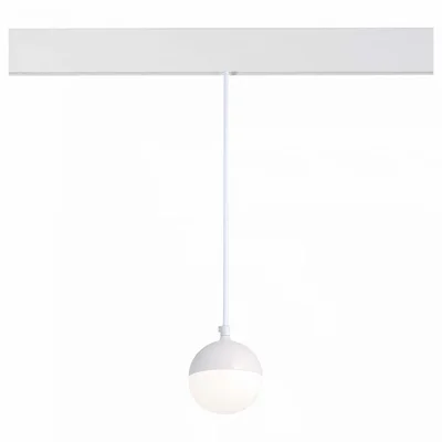 Магнитный трековый светильник подвесной белый LED 1*7W 4000K 520Lm Ra>80 120° IP20 D90xH90 48V