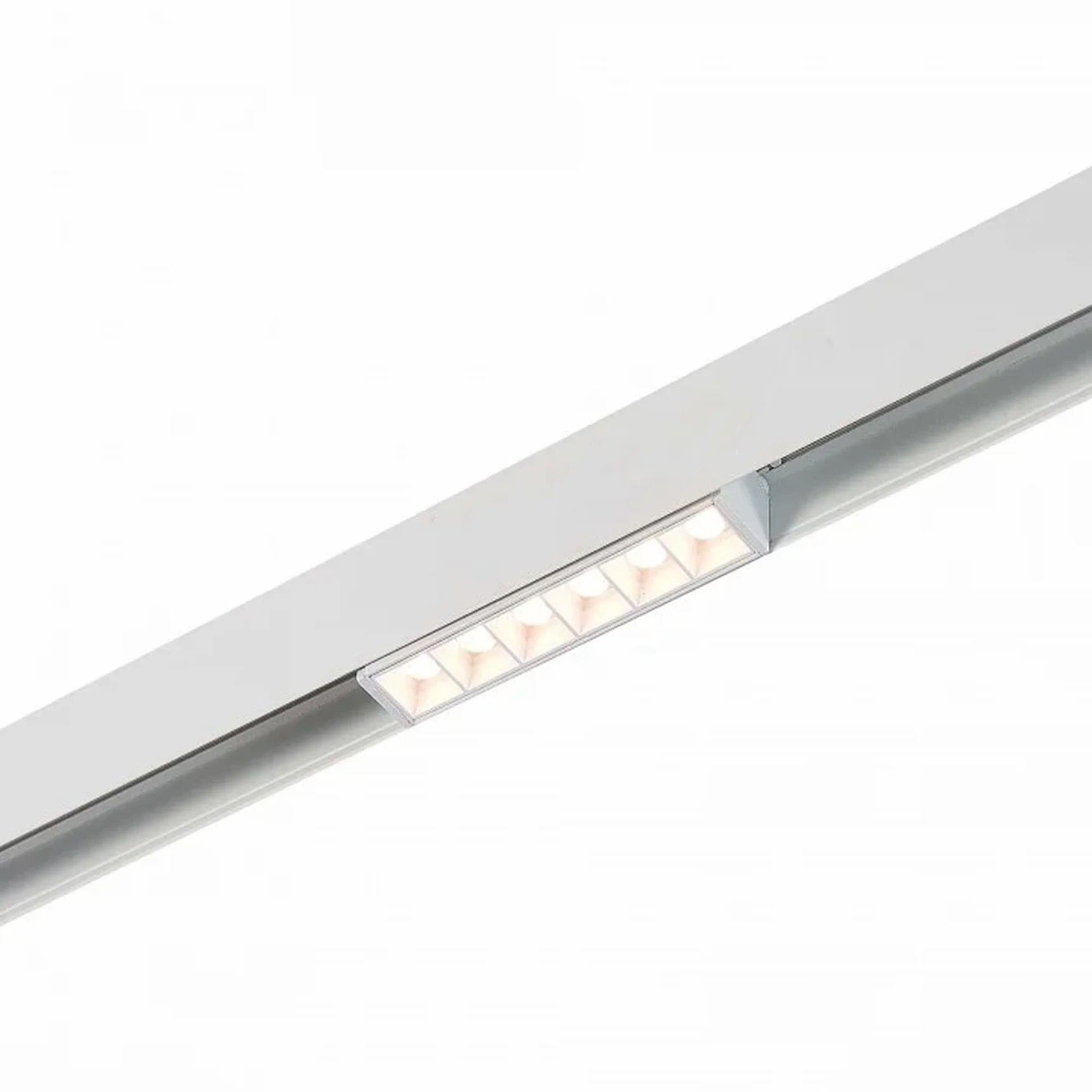 Магнитный трековый светильник белый LED 1*6W 3000K 532Lm Ra>80 36° IP20 L115xW22xH44 48V