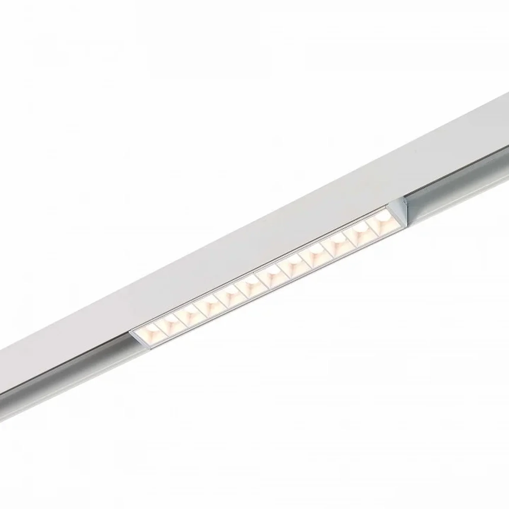 Магнитный трековый светильник белый LED 1*12W 3000K 1 009Lm Ra>80 36° IP20 L222xW22xH44 48V