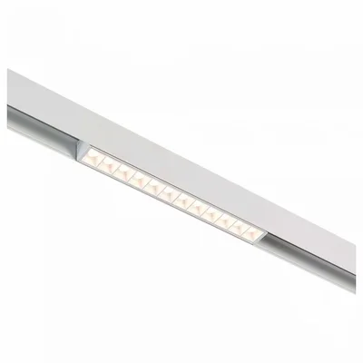 Магнитный трековый светильник белый LED 1*12W 3000K 1 009Lm Ra>80 36° IP20 L222xW22xH44 48V