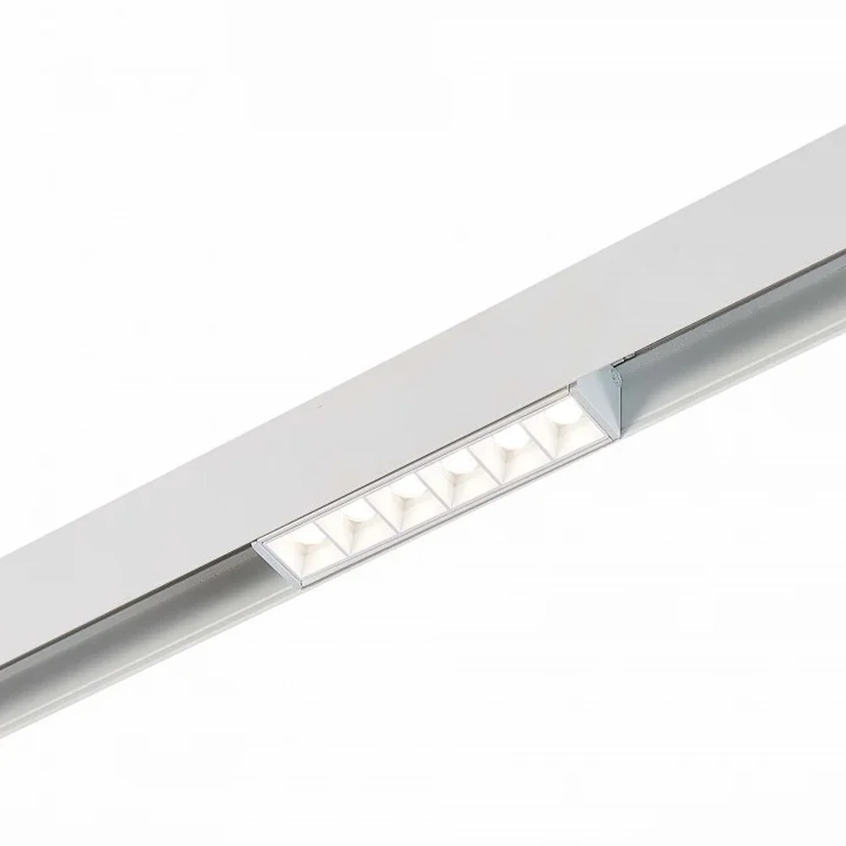 Магнитный трековый светильник белый LED 1*6W 4000K 532Lm Ra>80 36° IP20 L115xW22xH44 48V