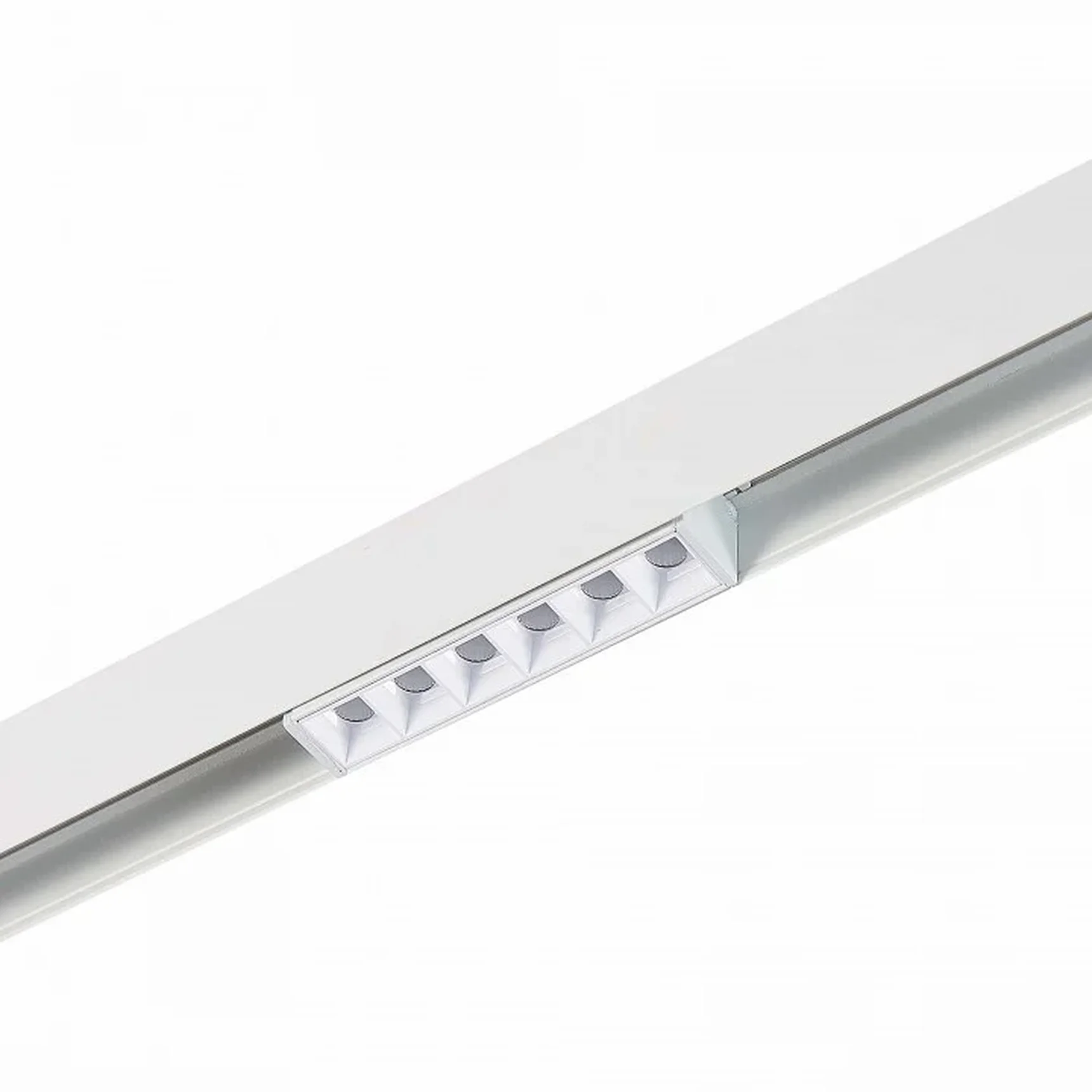 Магнитный трековый светильник белый LED 1*6W 4000K 532Lm Ra>80 36° IP20 L115xW22xH44 48V