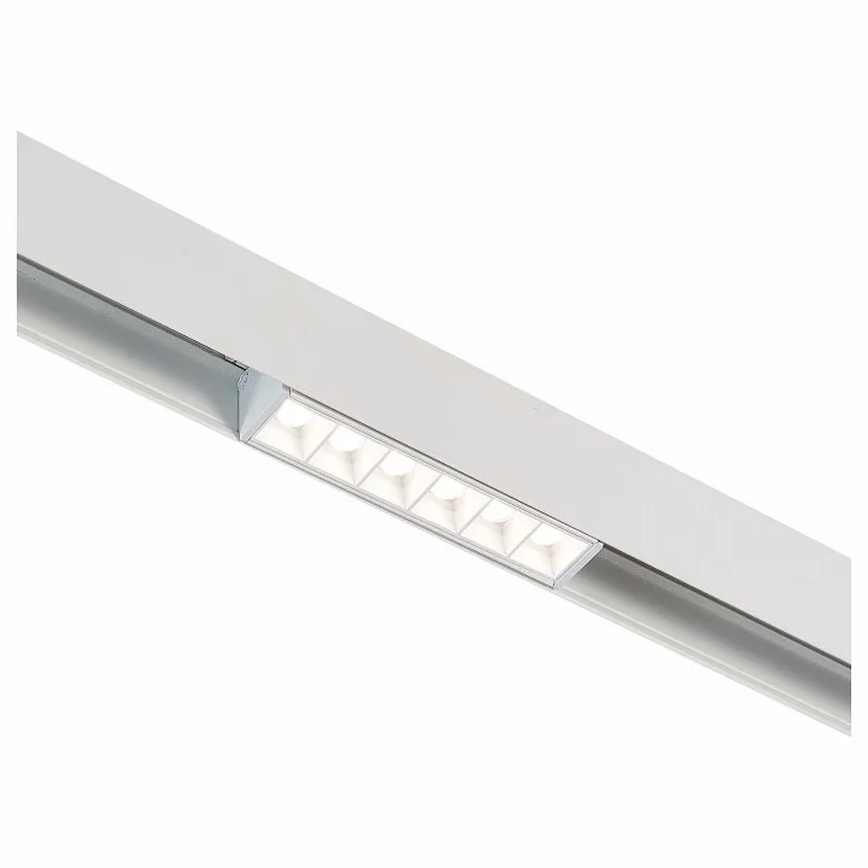 Магнитный трековый светильник белый LED 1*6W 4000K 532Lm Ra>80 36° IP20 L115xW22xH44 48V