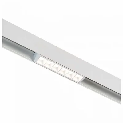 Магнитный трековый светильник белый LED 1*6W 4000K 532Lm Ra>80 36° IP20 L115xW22xH44 48V