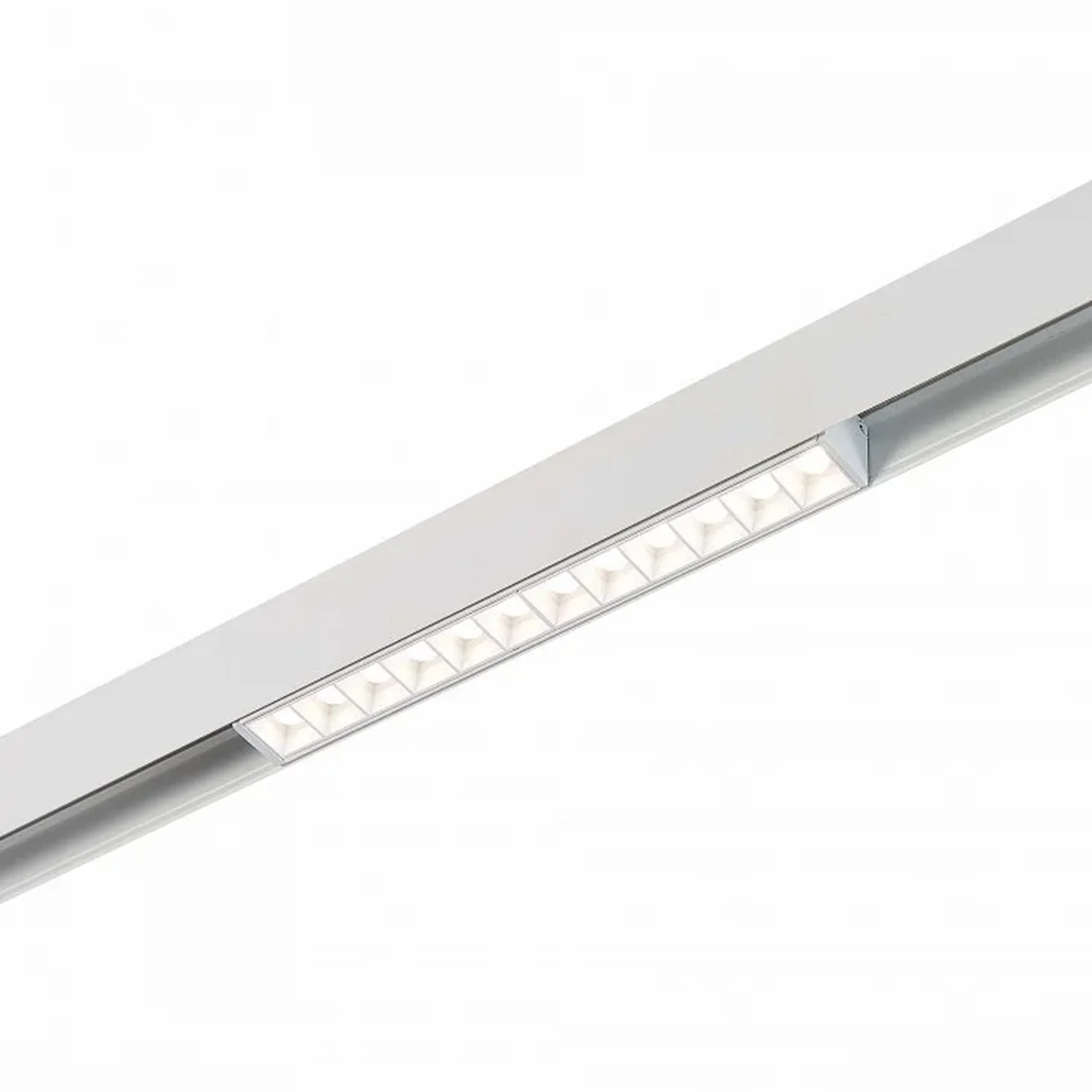 Магнитный трековый светильник белый LED 1*12W 4000K 1 009Lm Ra>80 36° IP20 L222xW22xH44 48V