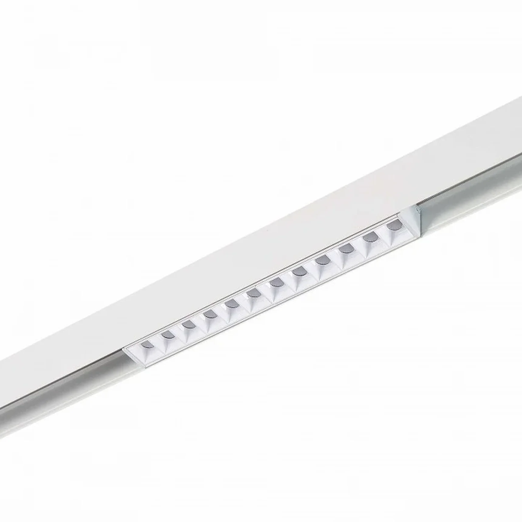 Магнитный трековый светильник белый LED 1*12W 4000K 1 009Lm Ra>80 36° IP20 L222xW22xH44 48V