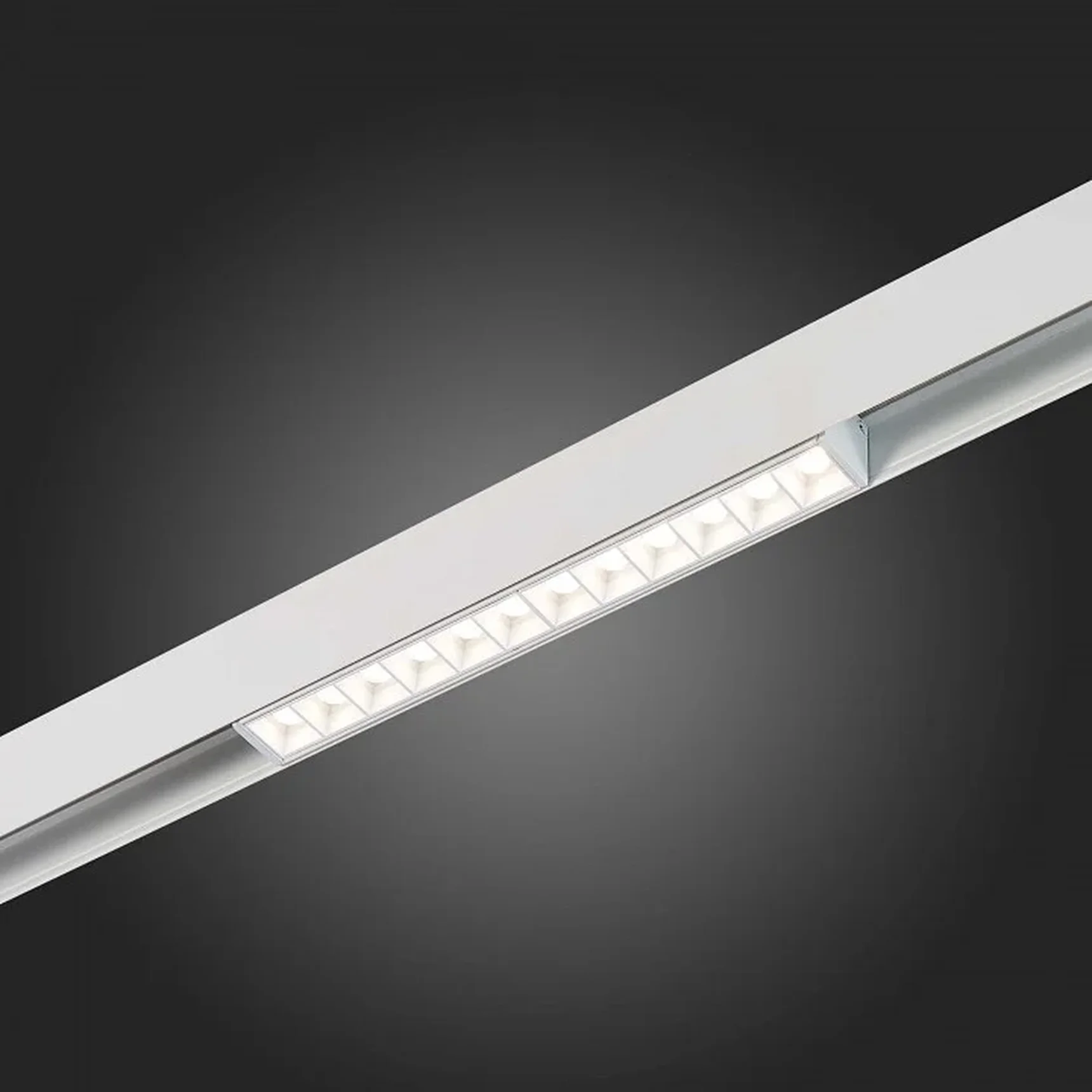 Магнитный трековый светильник белый LED 1*12W 4000K 1 009Lm Ra>80 36° IP20 L222xW22xH44 48V