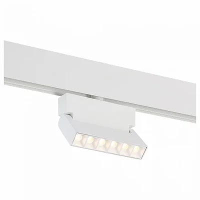 Магнитный трековый светильник белый LED 1*6W 3000K 532Lm Ra>80 36° IP20 L120xW22xH134 48V