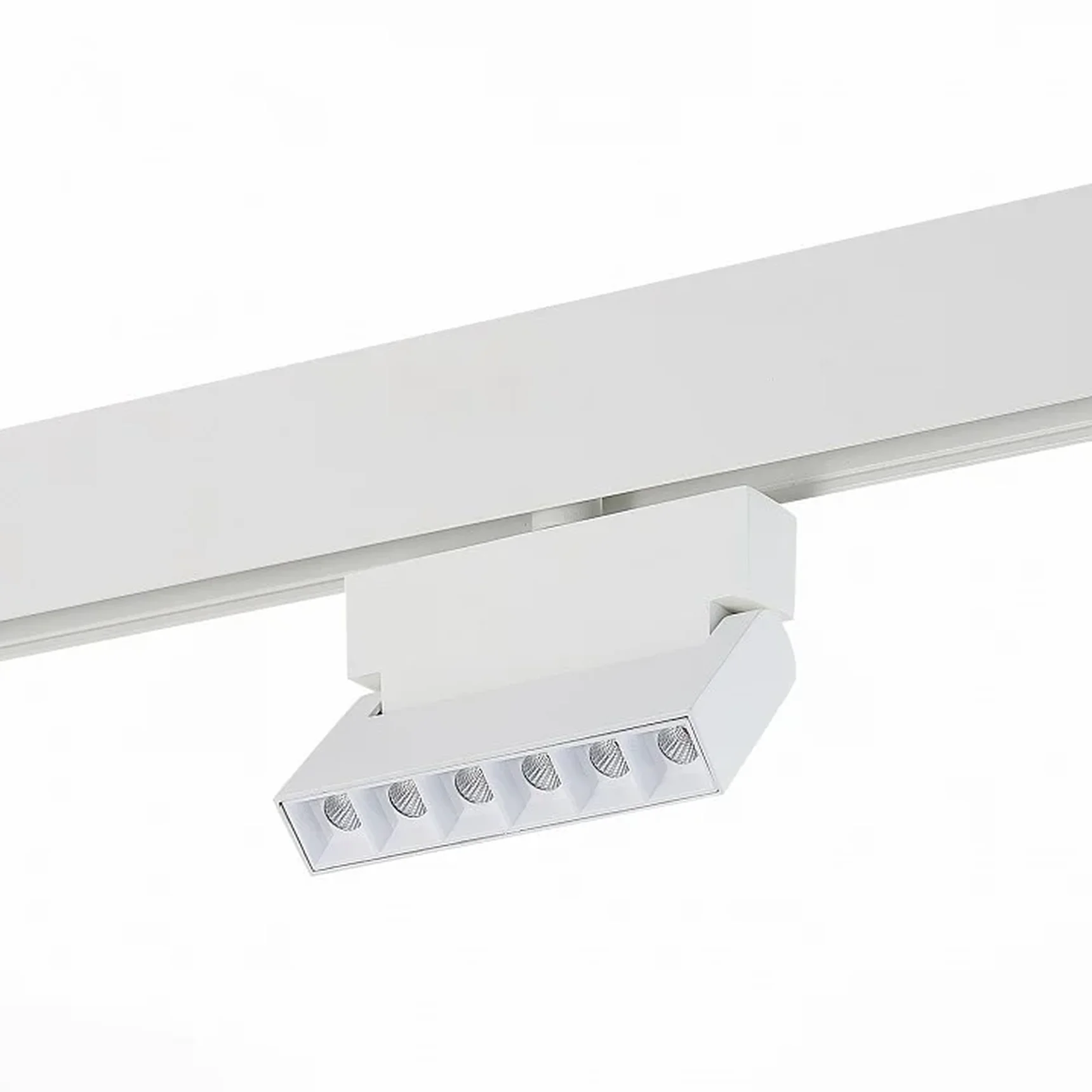 Магнитный трековый светильник белый LED 1*6W 4000K 532Lm Ra>80 36° IP20 L120xW22xH134 48V