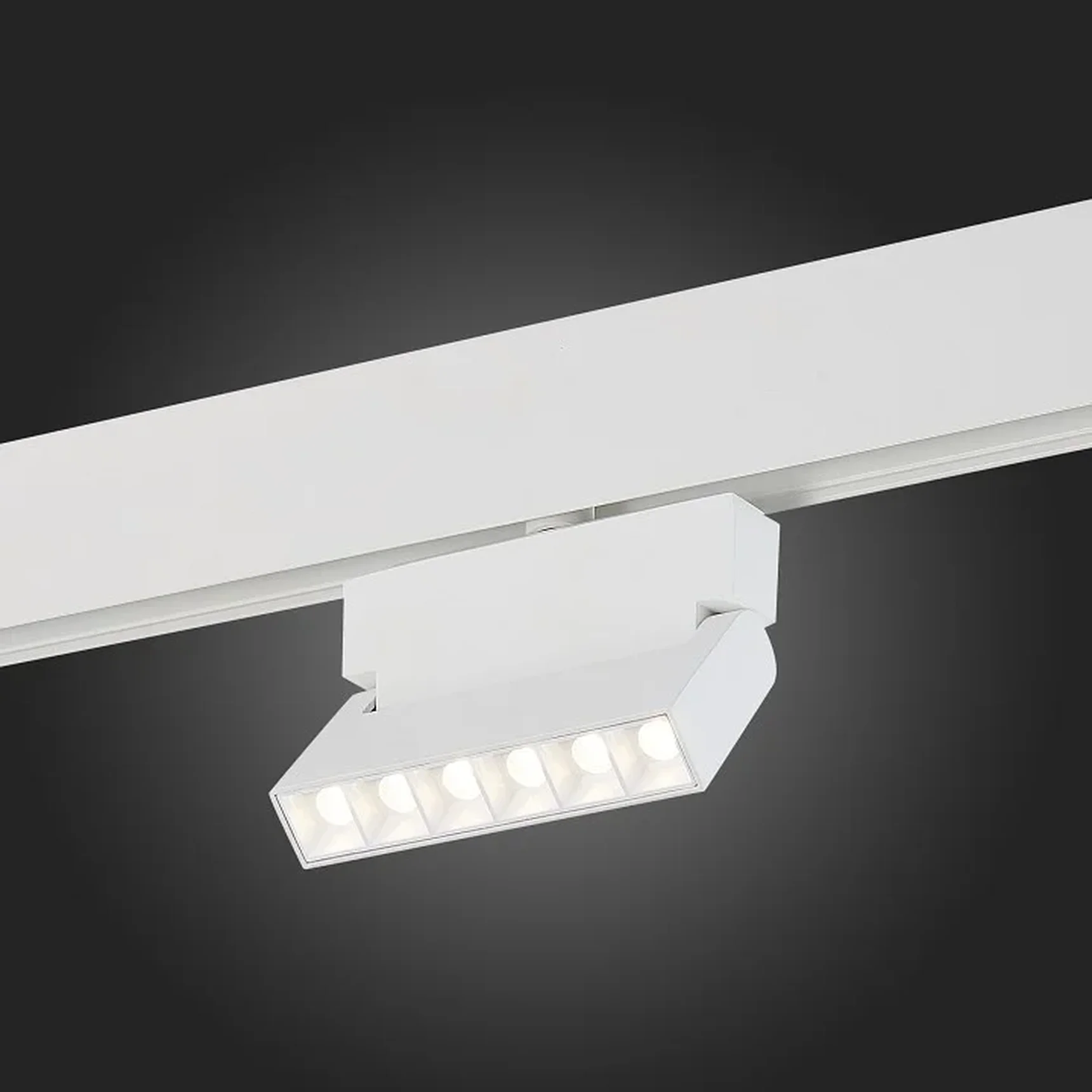 Магнитный трековый светильник белый LED 1*6W 4000K 532Lm Ra>80 36° IP20 L120xW22xH134 48V