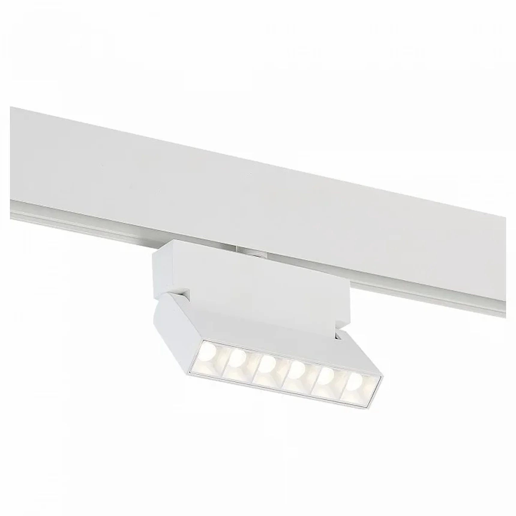 Магнитный трековый светильник белый LED 1*6W 4000K 532Lm Ra>80 36° IP20 L120xW22xH134 48V