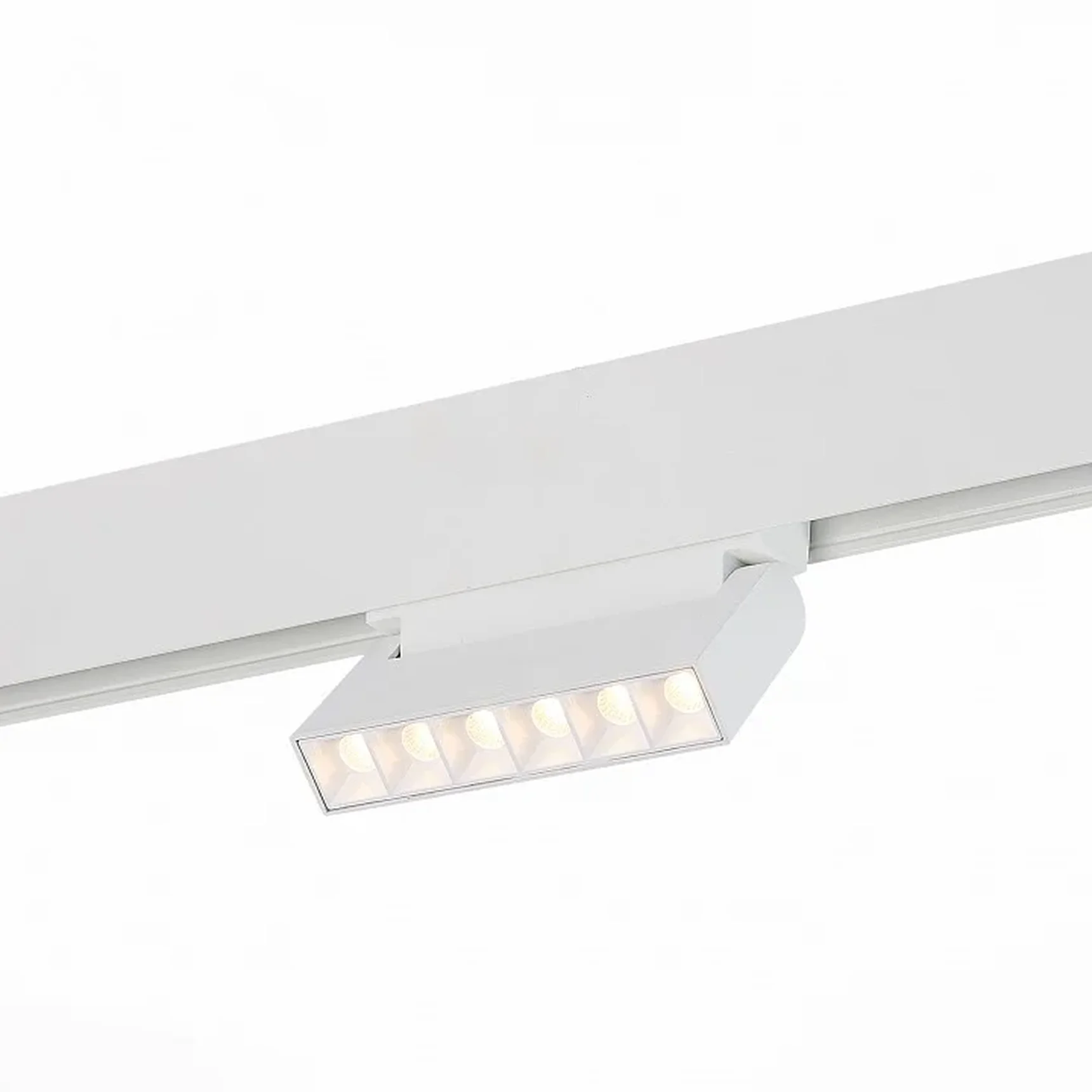 Магнитный трековый светильник белый LED 1*6W 3000K 532Lm Ra>80 36° IP20 L120xW22xH108 48V
