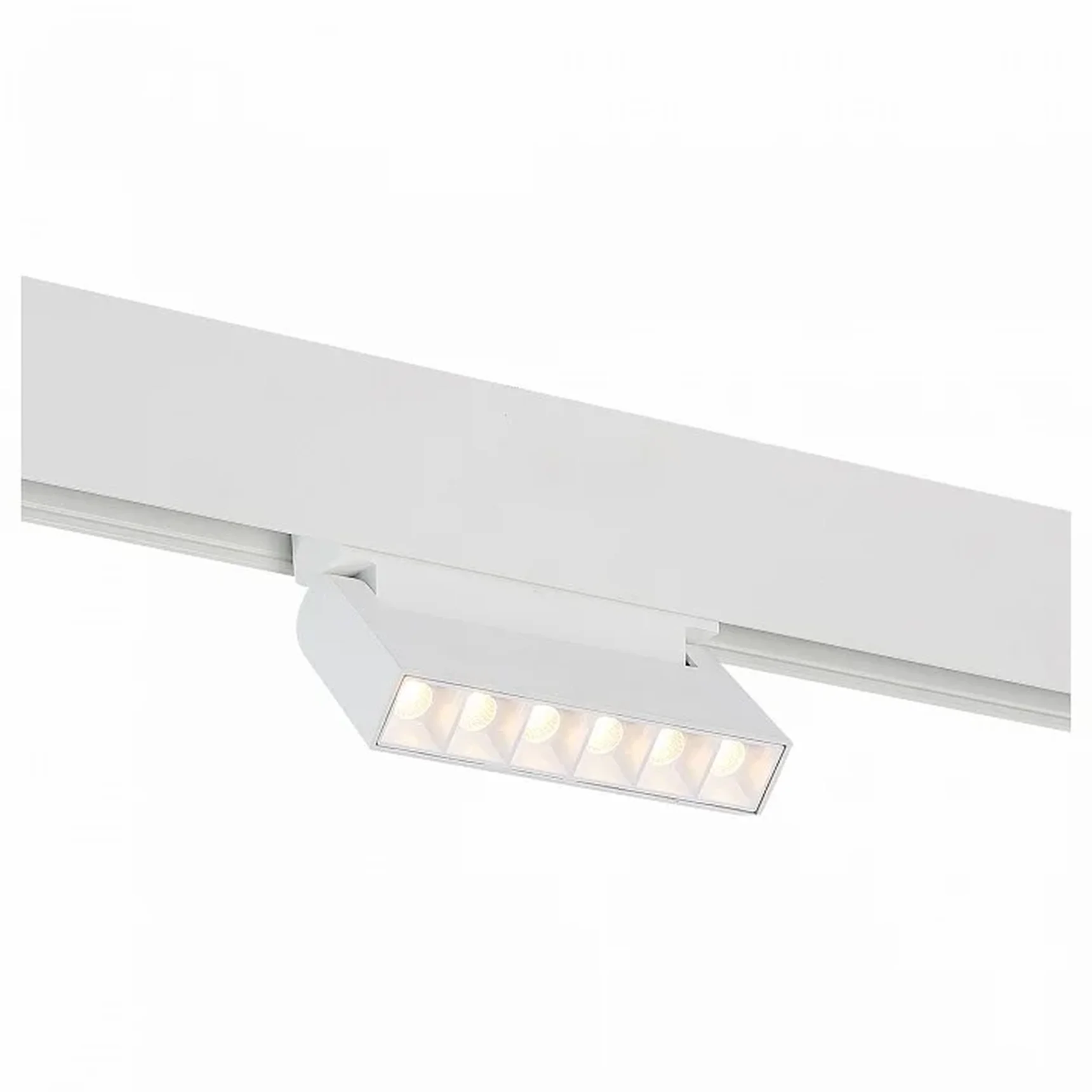 Магнитный трековый светильник белый LED 1*6W 3000K 532Lm Ra>80 36° IP20 L120xW22xH108 48V