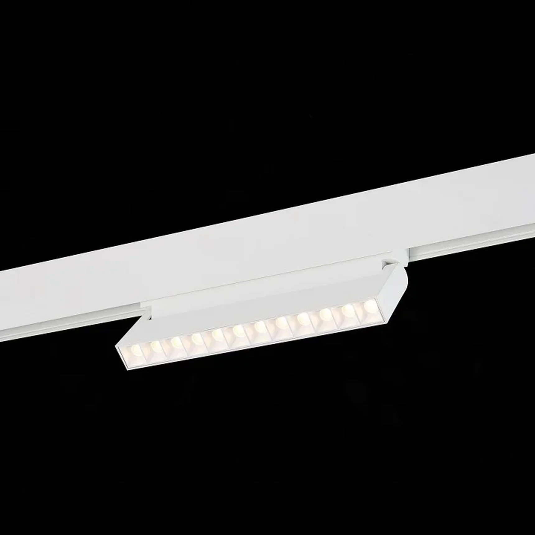 Магнитный трековый светильник белый LED 1*12W 3000K 1 009Lm Ra>80 36° IP20 L219xW22xH108 48V