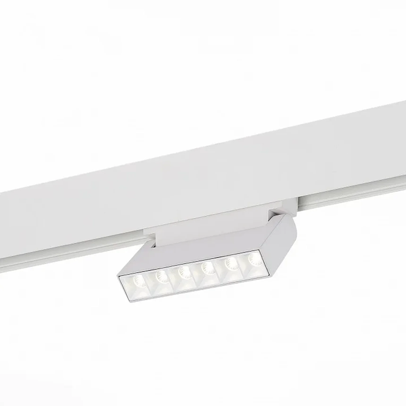 Магнитный трековый светильник белый LED 1*6W 4000K 532Lm Ra>80 36° IP20 L120xW22xH108 48V