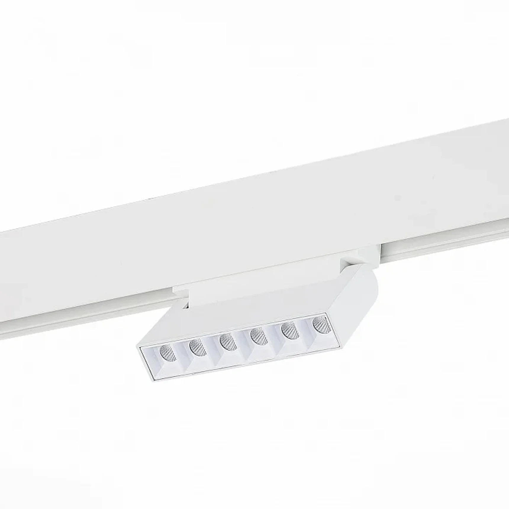 Магнитный трековый светильник белый LED 1*6W 4000K 532Lm Ra>80 36° IP20 L120xW22xH108 48V
