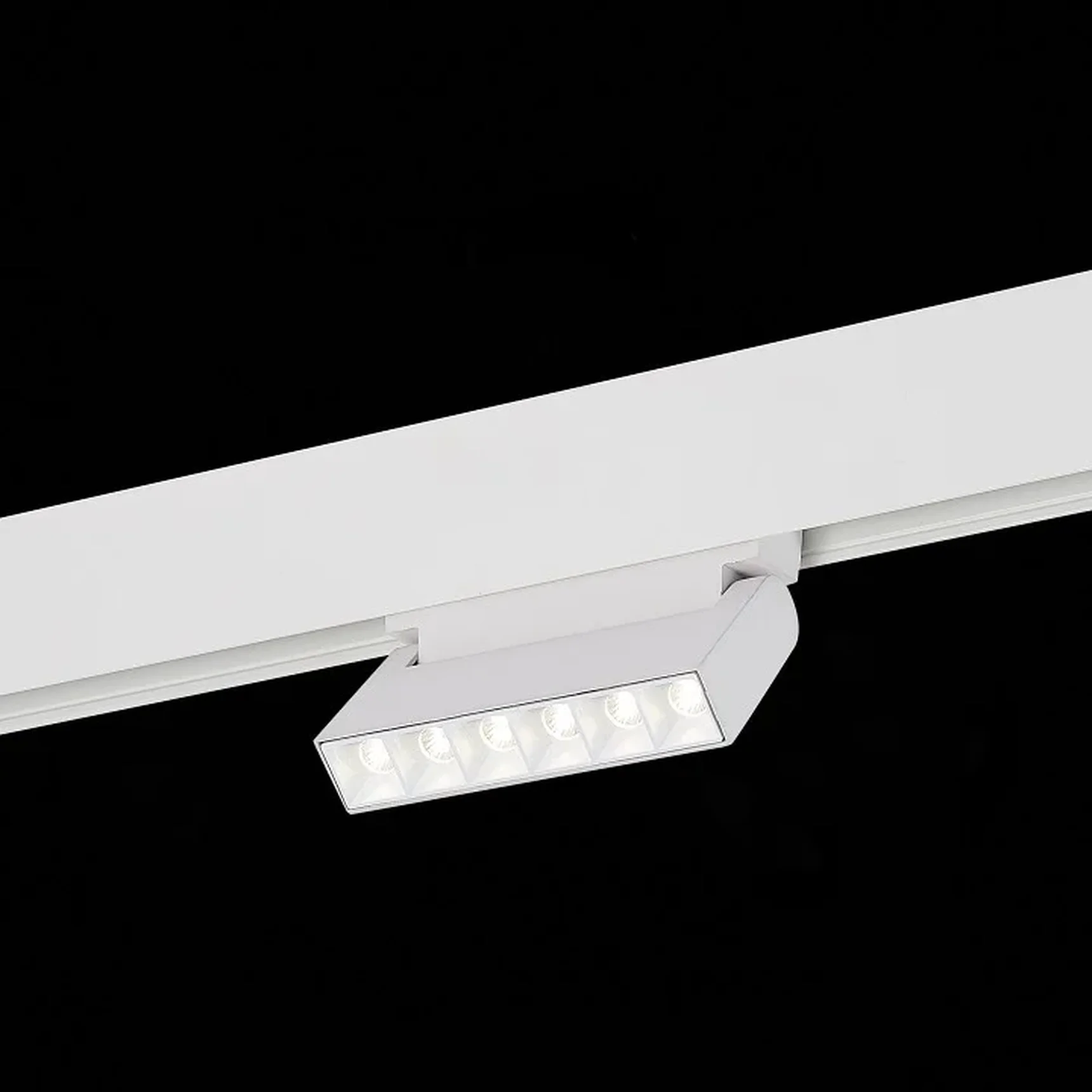 Магнитный трековый светильник белый LED 1*6W 4000K 532Lm Ra>80 36° IP20 L120xW22xH108 48V