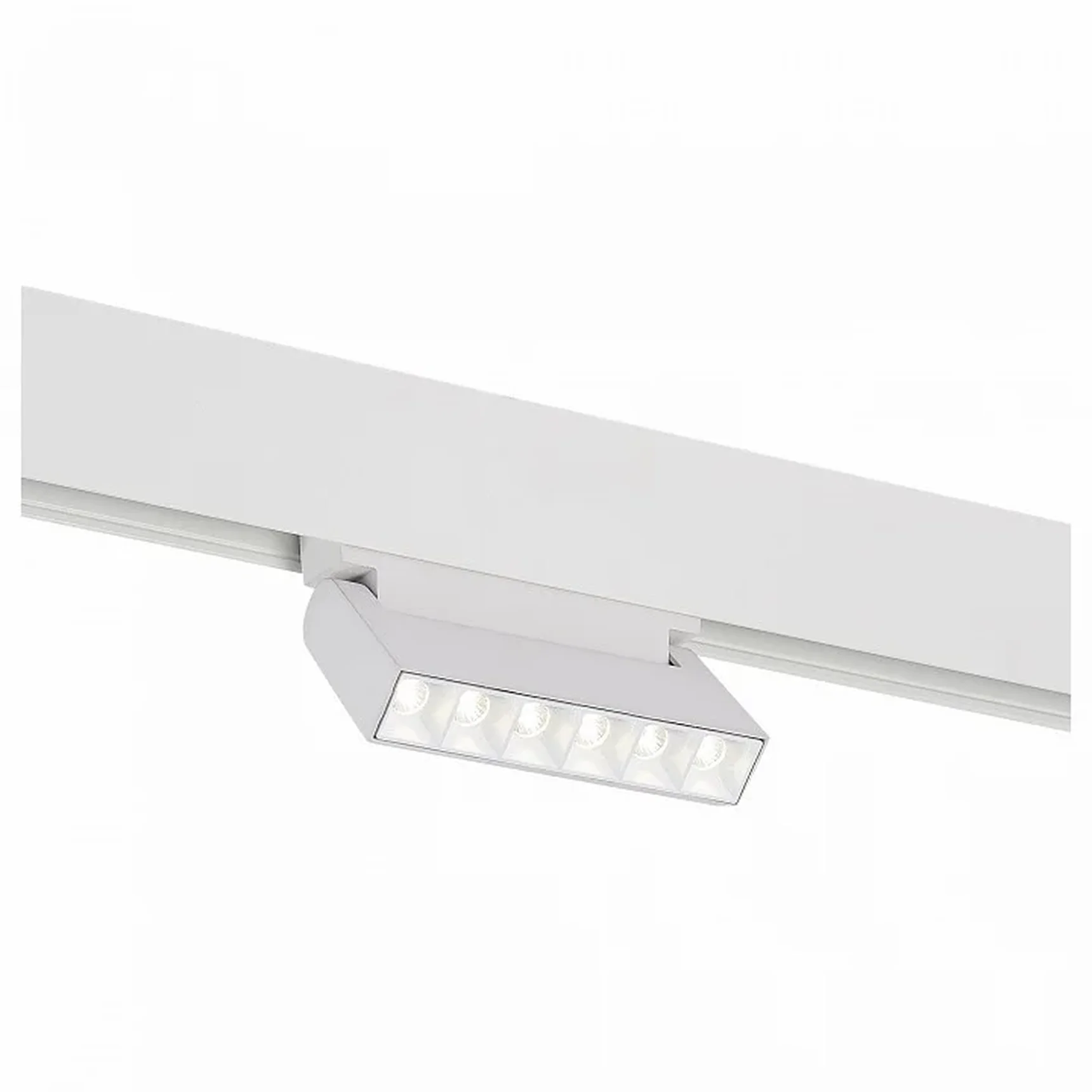 Магнитный трековый светильник белый LED 1*6W 4000K 532Lm Ra>80 36° IP20 L120xW22xH108 48V