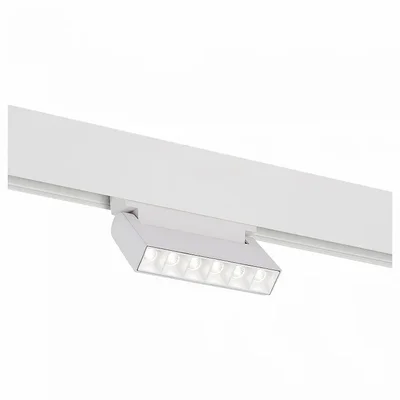 Магнитный трековый светильник белый LED 1*6W 4000K 532Lm Ra>80 36° IP20 L120xW22xH108 48V
