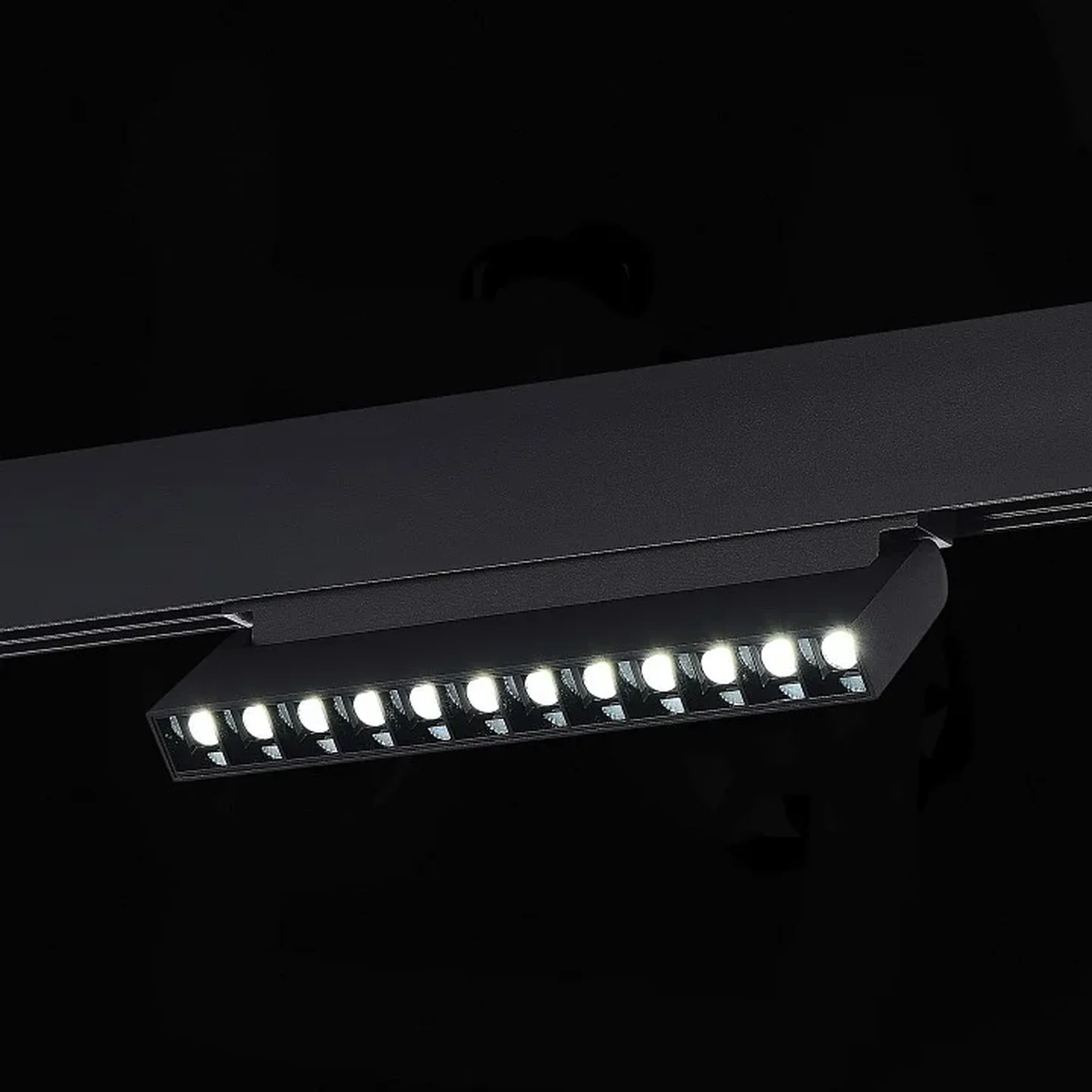 Магнитный трековый светильник SMART Черный LED 1*12W 2700K-6500K 1 080Lm Ra90 36° IP20 L225xW22xH13