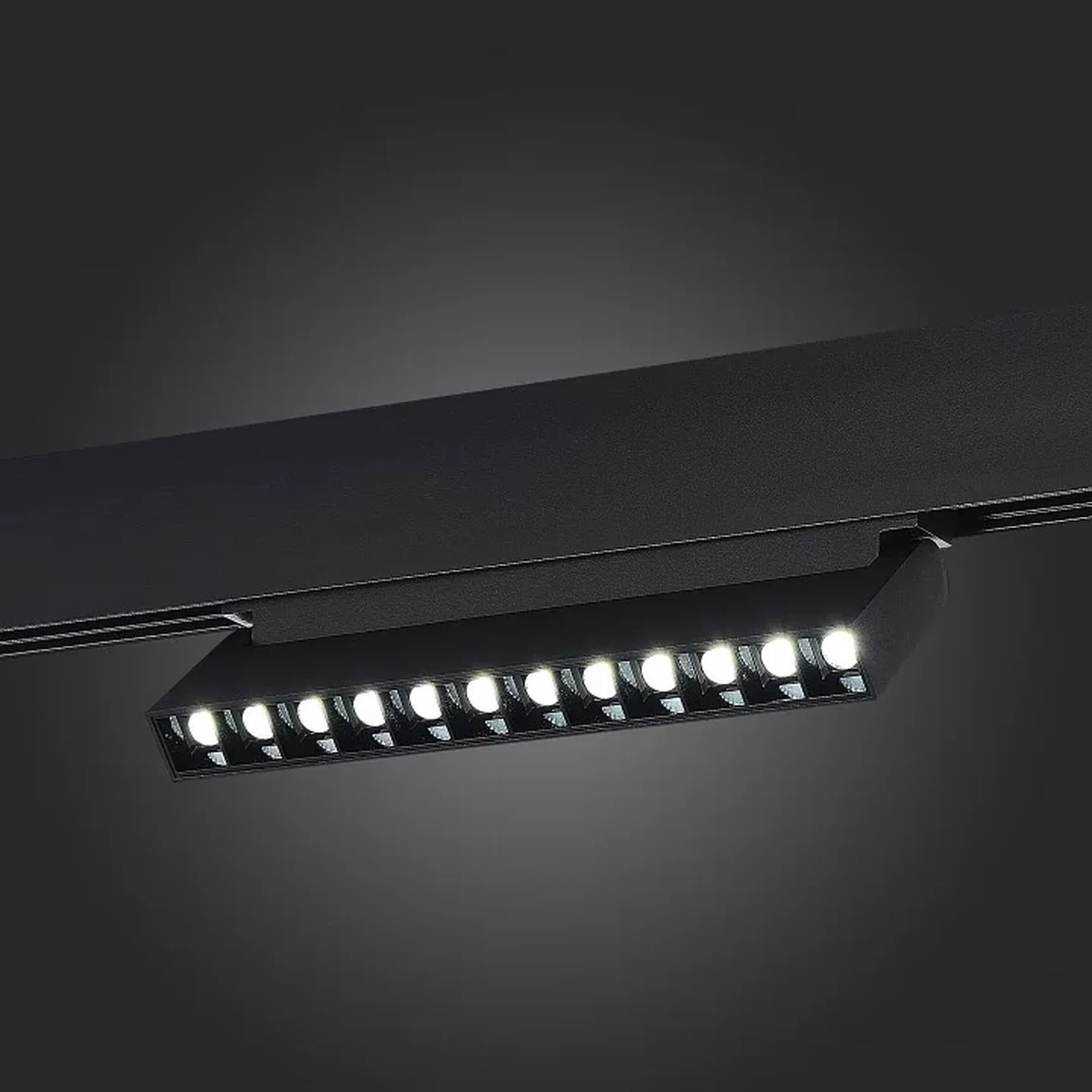 Магнитный трековый светильник SMART Черный LED 1*12W 2700K-6500K 1 080Lm Ra90 36° IP20 L225xW22xH13