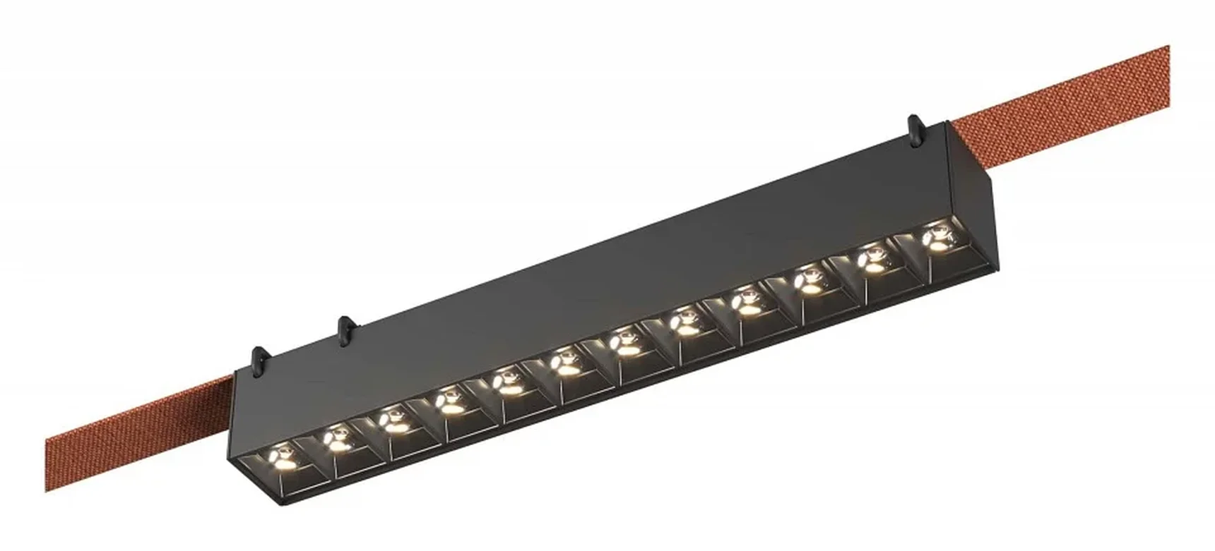 Светильник трековый Черный LED 1*12W 3000K 1 050Lm Ra90 24/40 IP20 L323xW40xH45 48V