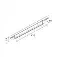 Магнитный трековый светильник Черный LED 1*12W 3000K 320Lm Ra>80 100° IP20 L450xW10xH18 24V