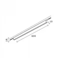 Магнитный трековый светильник Черный LED 1*16W 3000K 720Lm Ra>80 36° IP20 L600xW10xH18 24V