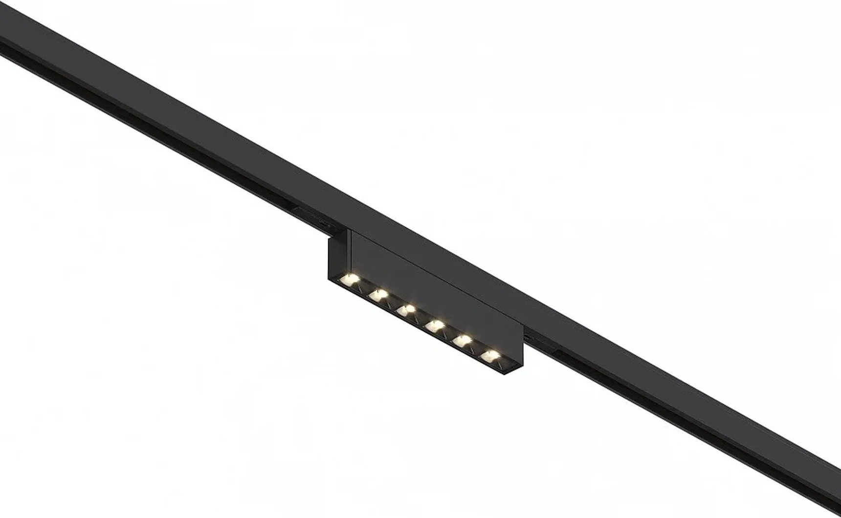Магнитный трековый светильник Черный LED 1*5W 3000K 220Lm Ra>90 IP20 L100xW10xH18 24V